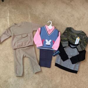 Toddler Boy Clothes Size 18M NWT 3 Sets Bundle  Cat & Jack & Hudson Ferrell